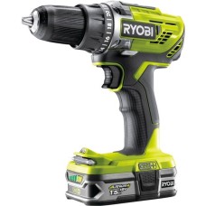 Ryobi ONE+ Akku-Bohrschrauber R18DD3-215S, 18Volt(grün/schwarz, 2x Li-Ionen Akku 1,5Ah)