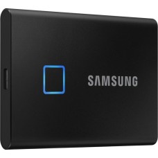 SAMSUNG Portable SSD T7 Touch 2TB, Externe SSD(schwarz, USB-C 3.2 Gen 2 (10 Gbit/s), extern)