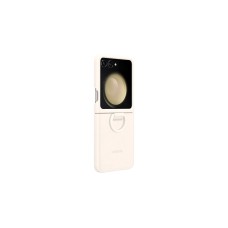 SAMSUNG Silicone Case mit Ring, Handyhülle(creme, Samsung Galaxy Z Flip5)