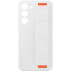 SAMSUNG Silicone Grip Case, Schutzhülle(weiß/orange, Samsung Galaxy S23+)