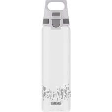 SIGG Trinkflasche Total Clear One MyPlanet "Anthracite" 0,75L(transparent/grau, Ein-Hand-Verschluss ONE)