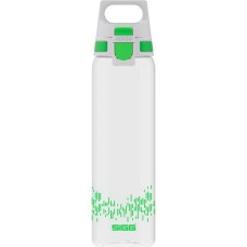SIGG Trinkflasche Total Clear One MyPlanet "Green" 0,75L(transparent/hellgrün, Ein-Hand-Verschluss ONE)