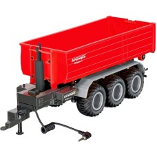 SIKU CONTROL32 3-Achs-Hakenliftfahrgestell mit Mulden-Container, RC(rot/grau, 1:32)