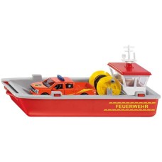 SIKU SUPER Feuerwehr Arbeitsboot, Spielfahrzeug(rot/grau)