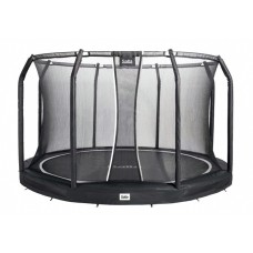 Salta Trampolin Premium Ground, Fitnessgerät(schwarz, rund, 427 cm, inkl. Sicherheitsnetz)