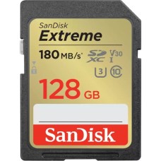 SanDisk Extreme 128 GB SDXC, Speicherkarte(UHS-I U3, Class 10, V30)