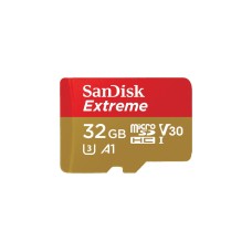 SanDisk Extreme 32 GB microSDXC, Speicherkarte(UHS-I U3, Class 10, V30, A2)