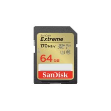 SanDisk Extreme 64 GB SDXC, Speicherkarte(UHS-I U3, Class 10, V30)