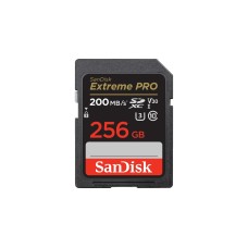 SanDisk Extreme PRO 256 GB SDXC, Speicherkarte(schwarz, UHS-I U3, Class 10, V30)