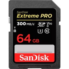 SanDisk Extreme PRO 64 GB SDXC, Speicherkarte(schwarz, UHS-II U3, Class 10, V90)