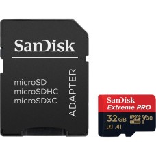 SanDisk Extreme PRO microSDHC 32 GB, Speicherkarte(UHS-I U3, Class 10, V30, A1)