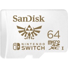 SanDisk Nintendo Switch 64 GB microSDXC, Speicherkarte(weiß, UHS-I U3, V30)