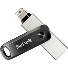 SanDisk iXpand Go 128 GB, USB-Stick(schwarz/silber, USB-A 3.2 Gen 1, Apple Lightning Connector)