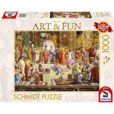 Schmidt Spiele Art & Fun Markus Binz: Die Schule von Athen 2024, Puzzle(1000 Teile)