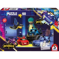 Schmidt Spiele DC Batwheels: Bam, Batwing, Bibi, Buff und Redbird in der Bathöhle, Puzzle(60 Teile)