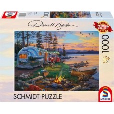 Schmidt Spiele Darrell Bush: Campingidyll am See, Puzzle(1000 Teile)