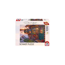 Schmidt Spiele Darrell Bush: Seehütte mit Fahrrad, Puzzle(1000 Teile)
