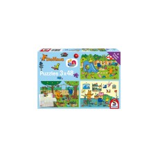 Schmidt Spiele Die Maus: Ein Tag mit der Maus, Puzzle(3x 48 Teile)