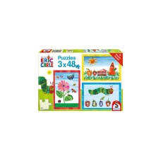 Schmidt Spiele Die kleine Raupe Nimmersatt: Die Welt der kleinen Raupe Nimmersatt, Puzzle(3x 48 Teile)