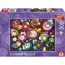 Schmidt Spiele Kätzchen à la Latte Art, Puzzle(500 Teile)