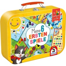 Schmidt Spiele Meine 6 ersten Spiele, Brettspiel(im Metallkoffer)