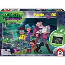 Schmidt Spiele Monster Loving Maniacs: Nacht über Gruselbruch, Puzzle(100 Teile, Glow in the Dark)