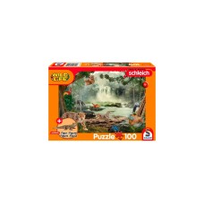 Schmidt Spiele Schleich: Wild Life - Im Regenwald(100 Teile, inkl. Schleich Krokodiljunges Figur)