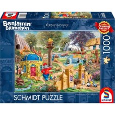 Schmidt Spiele Thomas Kinkade Studios: Benjamin Blümchen, Ein Tag im Neustädter Zoo, Puzzle(1000 Teile)