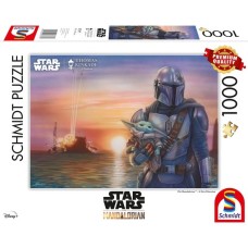 Schmidt Spiele Thomas Kinkade Studios: Star Wars The Mandalorian - A New Direction, Puzzle(1000 Teile)