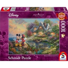 Schmidt Spiele Thomas Kinkade: Painter of Light - Disney, Sweethearts Mickey & Minnie, Puzzle(1000 Teile)
