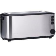 Severin Automatik-Langschlitztoaster AT 2509(edelstahl/schwarz, 1.400 Watt, für 4 Scheiben Toast)