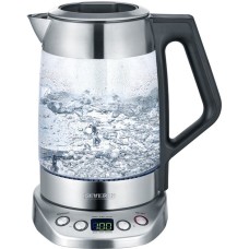 Severin Glas Tee- und Wasserkocher Deluxe WK 3479(edelstahl/schwarz, 1,7 Liter)