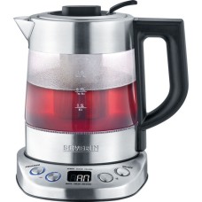 Severin Tee-/Wasserkocher Deluxe Mini WK 3473(edelstahl (gebürstet)/schwarz, 1,0 Liter)
