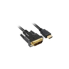 Sharkoon Adapterkabel HDMI auf DVI(schwarz, 3 Meter, Single Link, 18+1)