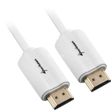 HDMI Stecker(weiß, 1 Meter, HDMI 2.0 4K)