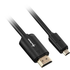 micro HDMI Stecker(schwarz, 1,5 Meter, HDMI 2.0 4K)