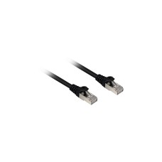 Sharkoon Patchkabel RJ45 Cat.6a SFTP(schwarz, 25 cm, LSOH (Halogenfrei))