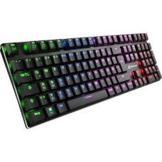 Sharkoon PureWriter RGB, Gaming-Tastatur(schwarz, DE-Layout, Kailh Choc Low Profile Red, Outlet)