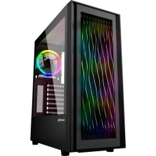 Sharkoon RGB WAVE, Tower-Gehäuse(schwarz, Seitenteil aus gehärtetem Glas)