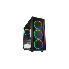 Sharkoon TG4M RGB, Tower-Gehäuse(schwarz, Seitenteil aus gehärtetem Glas)