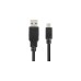 Mini-USB Stecker(schwarz, 1,0 Meter, doppelt geschirmt)