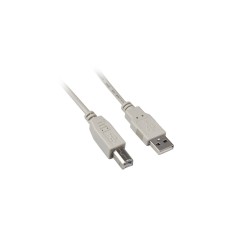 USB-B Stecker(grau, 0,5 Meter)