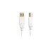 USB-B Stecker(weiß, 0,5 Meter)