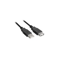 USB-A Buchse(schwarz, 0,5 Meter, doppelt geschirmt)