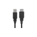 USB-A Buchse(schwarz, 3,0 Meter, doppelt geschirmt)