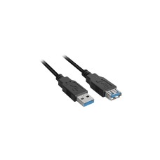 USB-A Buchse(schwarz, 3 Meter)