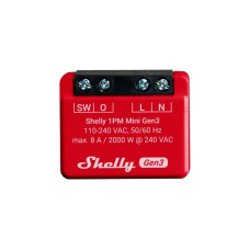 Shelly Plus 1PM Mini Gen3, Relais(rot/schwarz)