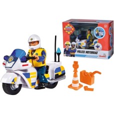 Simba Feuerwehrmann Sam Polizei-Motorrad, Spielfahrzeug(mit Figur)