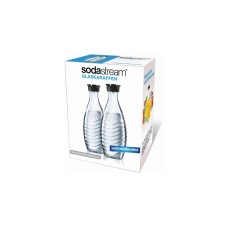 SodaStream Glaskaraffe Duopack, Kanne(transparent/schwarz, für Penguin- und Crystal-Sprudler)