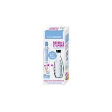 SodaStream Reserve CO₂-Zylinder 60L + 1 Glaskaraffe, für Wassersprudler(mit Schraubsystem)